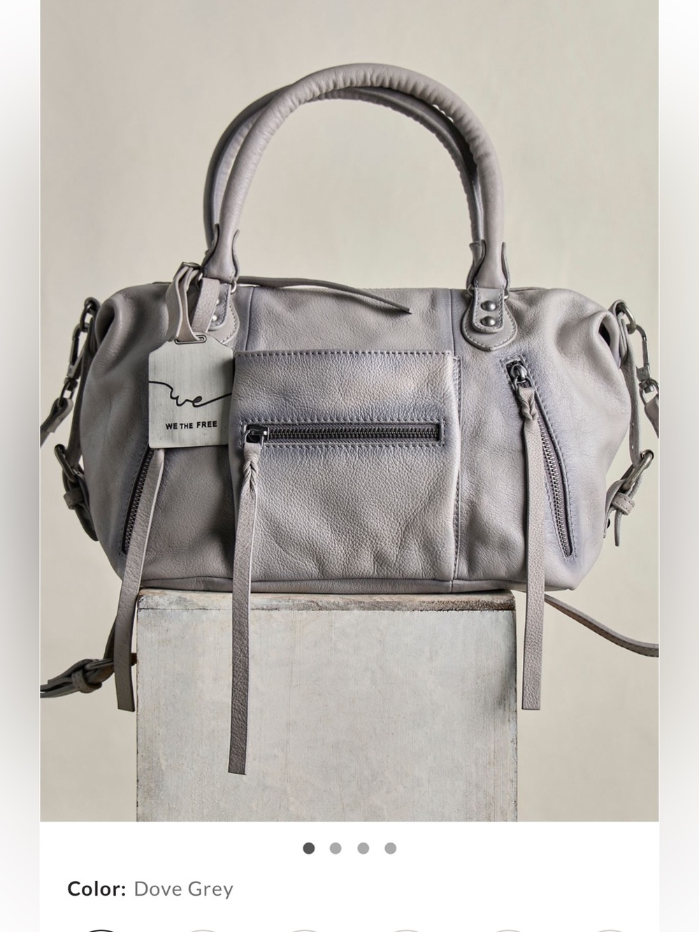 🩶 Free people we the free DOVE GREY baby Emerson tote🩶